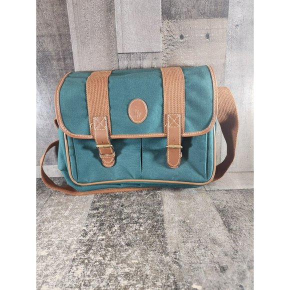 Ralph Lauren Polo Lightweight Green Canvas Insulated Shoulder Tote Carry On Bag - Picture 1 of 9